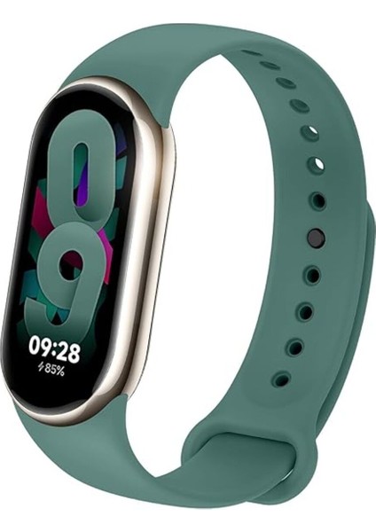 Xiaomi Mi Band 8 Uyumlu Kordon Liquid Silikon Ayarlanabilir Renkli Lekelere Dayanıklı Lansman Kordon