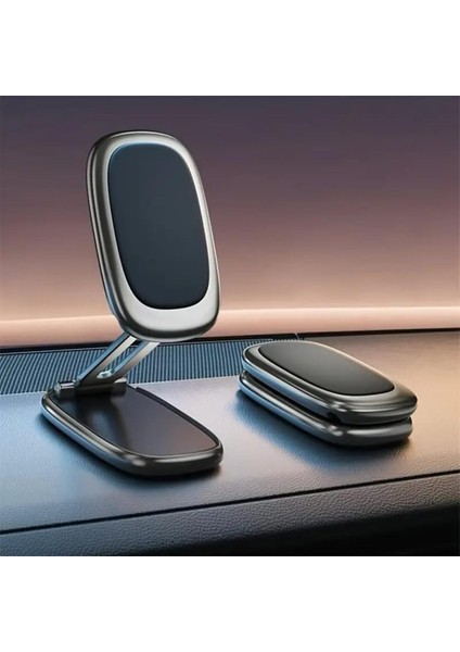 Tüm Telefonlarla Uyumlu Araç Içi Telefon Tutucu Güçlü Mıknatıslı Dönebilen Ayarlanabilir Katlanabilr