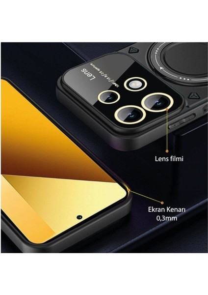 Xiaomi Redmi Note 13 Pro 4g Uyumlu Kılıf Magsafe Standlı Kamera Lens Korumalı Dayanıklı Renkli Tank modelleri