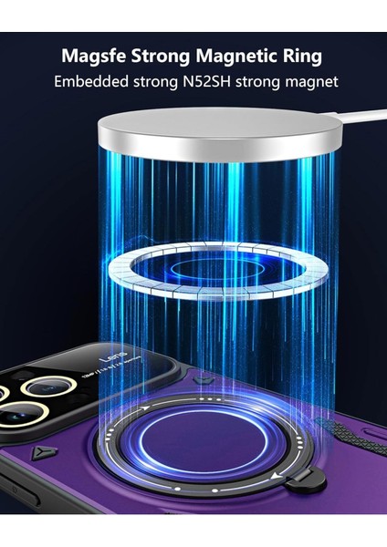 iPhone 14 Pro Max Uyumlu Kılıf Magsafe Standlı Kamera Lens Korumalı Dayanıklı Renkli Tank Kapakk indirimleri