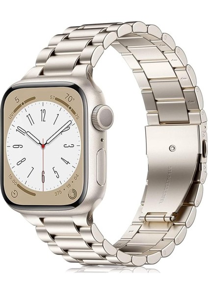 Apple Watch 9 8 7 6 5 4 3 2 Se 42MM/44MM/45MM/49MM Uyumlu Kordon Ayarlanablir Parlak Metal Paslanmaz