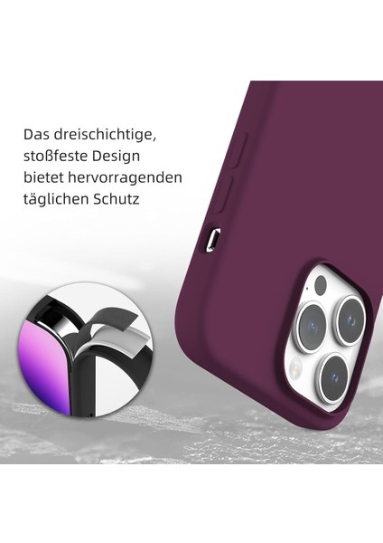 Yüksek Kaliteli iPhone 13 Pro Uyumlu Kılıf Liquid Silikon Renkli Mat Lekelere Dayanıklı Kaymaz