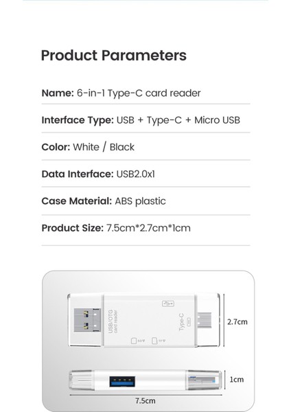 Ipad/macbook/iphone 15/15 Plus/15 Pro Max Uyumlu Type-C To Usb/micro Sd Card Reader Okuyucu Çevirici