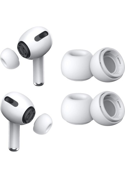 Airpods Pro/pro 2 Uyumlu Filtreli Kulaklık Ucu 4 Adet Silikon Pro/pro 2 Kulaklık Ucu