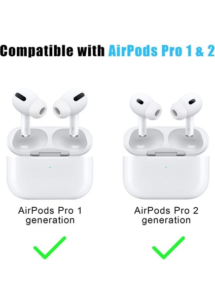 Airpods Pro/pro 2 Uyumlu Filtreli Kulaklık Ucu 4 Adet Silikon Pro/pro 2 Kulaklık Ucu