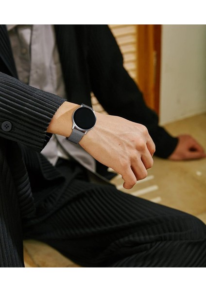 Huawei Watch GT/GT2E/GT2/GT2 Pro/gt3/gt3 Pro/gt4 46MM Uyumlu Kordon Mıknatıslı Parlak Ince Metal