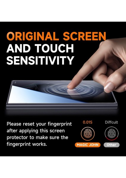 Samsung Galaxy S24 Uyumlu Hayalet Ekran Koruyucu Takma Aparatlı Kolay Kurulum Temperli Cam