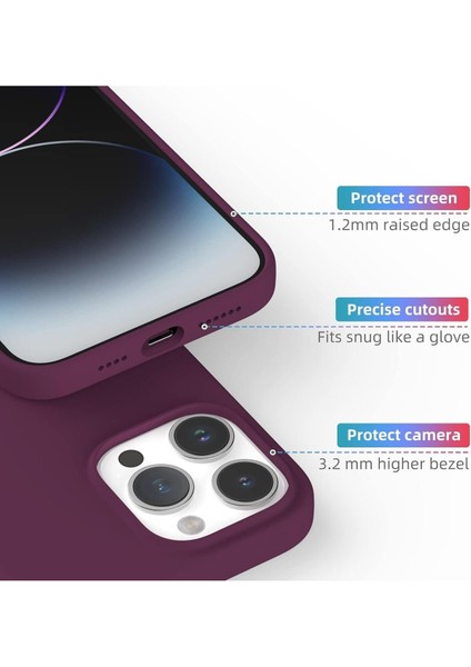 Yüksek Kaliteli iPhone 14 Pro Max Uyumlu Kılıf Liquid Silikon Renkli Mat Lekelere Dayanıklı Kaymaz modelleri