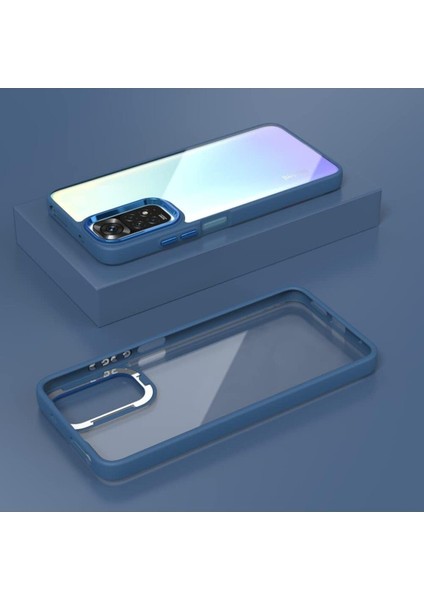 Xiaomi Redmi Note 11S Uyumlu Kılıf Kamera Çıkıntılı Arkası Şeffaf Kenarları Renkli Silikon Kapak fiyatları