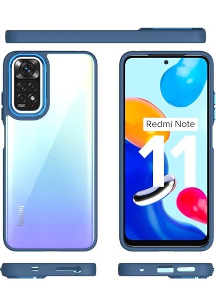 Xiaomi Redmi Note 11S Uyumlu Kılıf Kamera Çıkıntılı Arkası Şeffaf Kenarları Renkli Silikon Kapak fırsatları