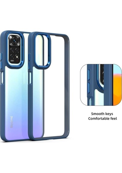 Xiaomi Redmi Note 11S Uyumlu Kılıf Kamera Çıkıntılı Arkası Şeffaf Kenarları Renkli Silikon Kapak indirimleri