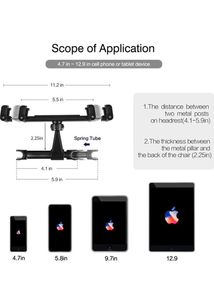 Araç Içi Tablet Tutucu Arka Koltuk Için Çocuk Tablet Tutucu ve Telefon Tutucu Model 4.7 ile 12.9 Inç indirimleri