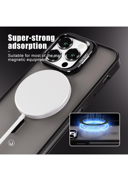 Yüksek Kalite iPhone 15 Pro Uyumlu Kılıf Renkli Kamera Lens Koruyucu Magsafe Silikon Mat Kapak