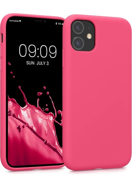 Yüksek Kaliteli iPhone 11 Uyumlu Kılıf Liquid Silikon Renkli Mat Lekelere Dayanıklı Kaymaz