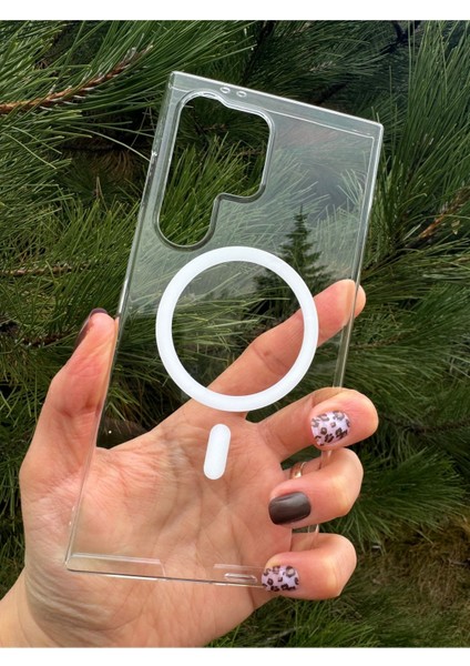 Samsung Galaxy S23 Ultra Uyumlu Kılıf Sert Sararmaz Kamera Korumalı Koruyucu Dayanıklı Kapak