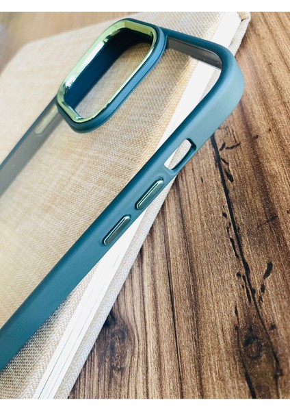 iPhone 11 Pro Uyumlu Kılıf Metalik Kamera Çıkıntılı Darbelere Dayanıklı Şeffaf Kenarları Renkli modelleri