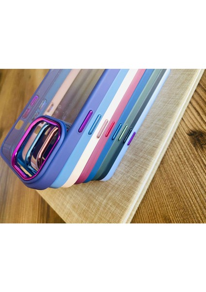 iPhone 11 Pro Uyumlu Kılıf Metalik Kamera Çıkıntılı Darbelere Dayanıklı Şeffaf Kenarları Renkli fırsatları