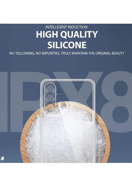 Samsung Galaxy A14 Uyumlu Kılıf 3D Kamera Koruma Darbe Önleyici Şeffaf Esnek Renksiz Silikon Kapak