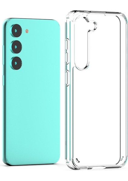 Samsung Galaxy S23 Plus Uyumlu Kılıf Şeffaf Sararmayan Renksiz Sert Silikon Dayanıklı Koruyucu Kapak
