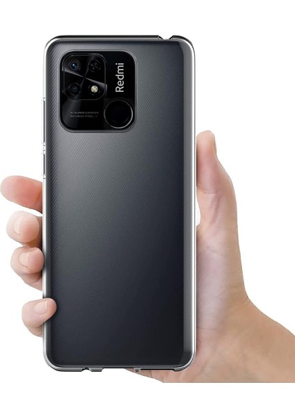 Xiaomi Poco C40 Uyumlu Kılıf 3D Kamera Korumalı Darbe Önleyici Şeffaf Esnek Transparan Silikon