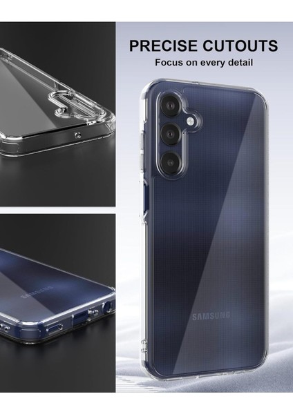 Samsung Galaxy A55 Uyumlu Kamera Çıkıntlı Korumalı Darbe Önleyici Şeffaf Renksiz Silikon Kapak fiyatları