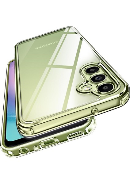 Samsung Galaxy A55 Uyumlu Kamera Çıkıntlı Korumalı Darbe Önleyici Şeffaf Renksiz Silikon Kapak