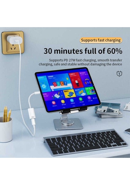 Iphone 16/16 Pro/16 Plus/16 Pro Max Macbook Ipad Uyumlu Type-C Usb-C Lightning Çevirici Dönüştürücü