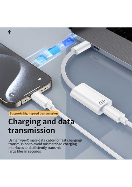 Iphone 16/16 Pro/16 Plus/16 Pro Max Macbook Ipad Uyumlu Type-C Usb-C Lightning Çevirici Dönüştürücü