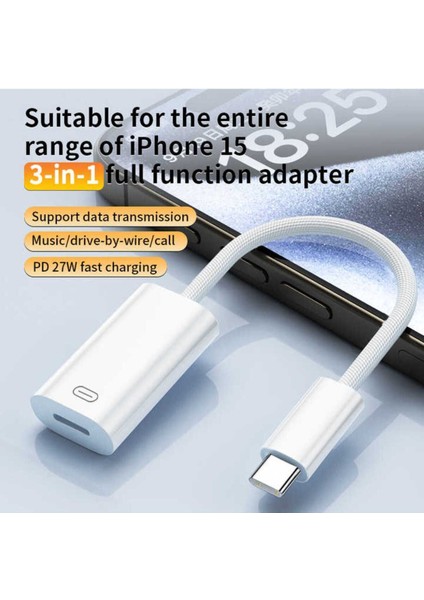 Iphone 16/16 Pro/16 Plus/16 Pro Max Macbook Ipad Uyumlu Type-C Usb-C Lightning Çevirici Dönüştürücü