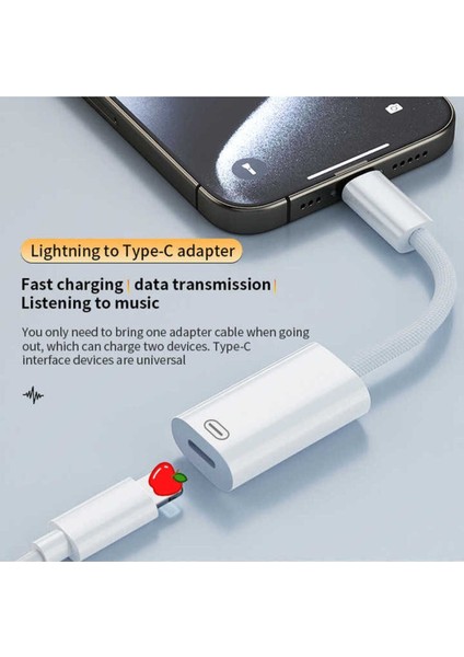 Iphone 16/16 Pro/16 Plus/16 Pro Max Macbook Ipad Uyumlu Type-C Usb-C Lightning Çevirici Dönüştürücü