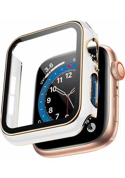 Apple Watch Se 6 5 4 44MM Uyumlu Kılıf Ekran ve Kasa Koruyucu Tam Kaplayan Parlak Watch Kasa Koruma
