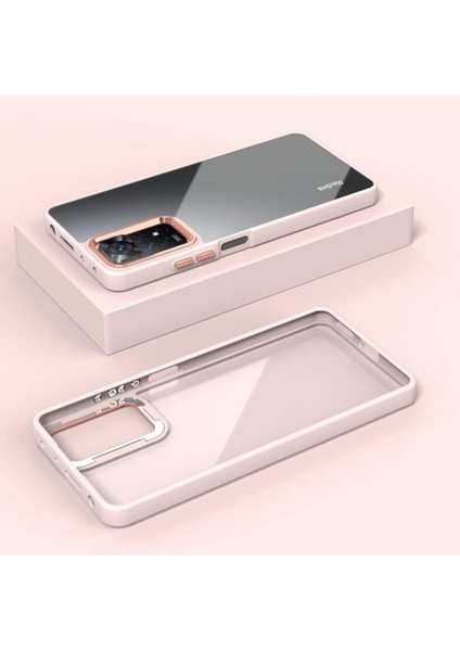 Xiaomi Redmi Note 12 Pro 4g Uyumlu Kılıf Kamera Çıkıntılı Arkası Şeffaf Kenarları Renkli Silikon fiyatları
