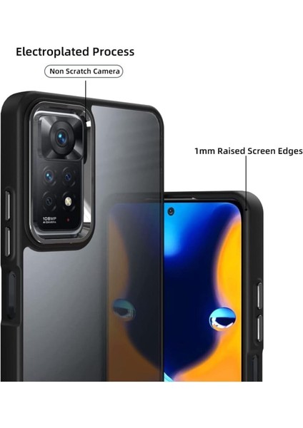 Xiaomi Redmi Note 12 Pro 4g Uyumlu Kılıf Kamera Çıkıntılı Arkası Şeffaf Kenarları Renkli Silikon indirimleri