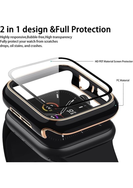 Apple Watch Se 3 2 1 42MM Uyumlu Kılıf Ekran ve Kasa Koruyucu Tam Kaplayan Parlak Watch Kasa Koruma fiyatları