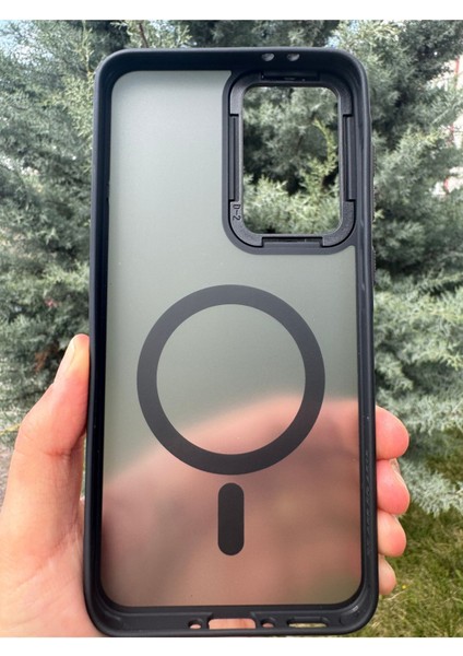 Samsung Galaxy A56 Uyumlu Kılıf Magsafe Renkli Kamera Etrafı Koruyucu Metalik Silikon Sararmaz Kapak fırsatları