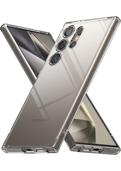 Samsung Galaxy S25 Ultra Uyumlu Kılıf 3D Kamera Koruma Darbe Önleyici Şeffaf Renksiz Silikon Kapak