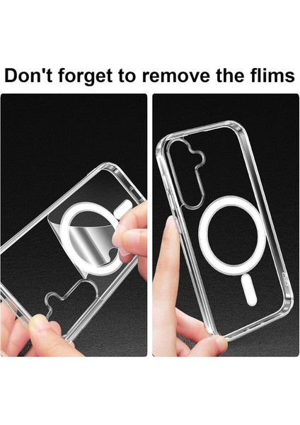 Samsung Galaxy A36 Uyumlu Kılıf Kamera Çıkıntılı Şeffaf Magsafe Kılıf Kablosuz Şarj Destekli Kapak fiyatları