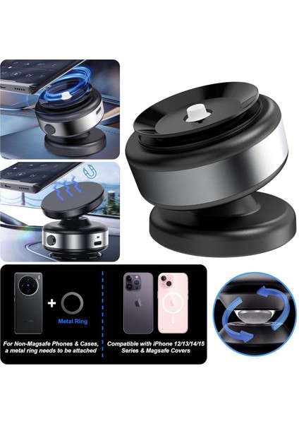 iPhone 11-12-13-14-15-16 Plus-16 Pro Max Uyumlu Elektronik Vakumlu Magsafe Ayarlanabilir Tel Tutucu modelleri