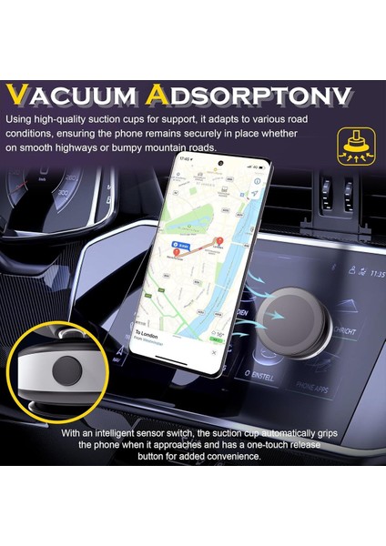 iPhone 11-12-13-14-15-16 Plus-16 Pro Max Uyumlu Elektronik Vakumlu Magsafe Ayarlanabilir Tel Tutucu fırsatları