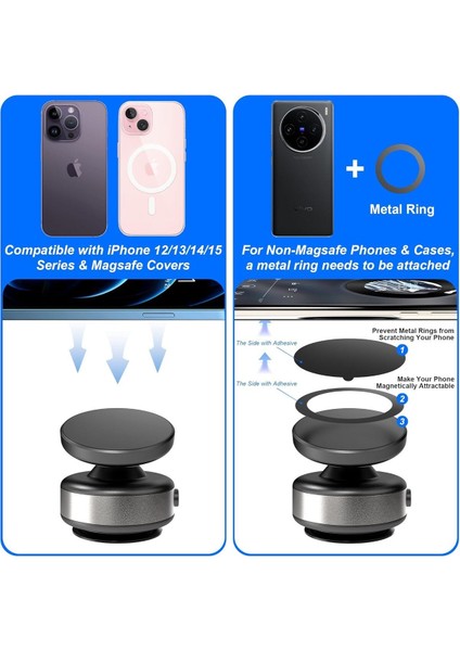 iPhone 11-12-13-14-15-16 Plus-16 Pro Max Uyumlu Elektronik Vakumlu Magsafe Ayarlanabilir Tel Tutucu indirimleri