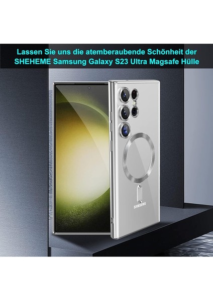 Samsung Galaxy S23 Uyumlu Kılıf 3D Kamera Lens Korumalı Magsafe Kenarı Renkli Şeffaf Kapak indirimleri