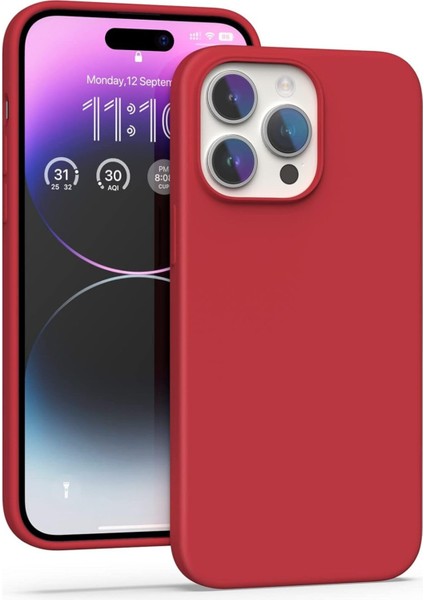 Yüksek Kaliteli iPhone 14 Pro Max Uyumlu Kılıf Liquid Silikon Renkli Mat Lekelere Dayanıklı Kaymaz