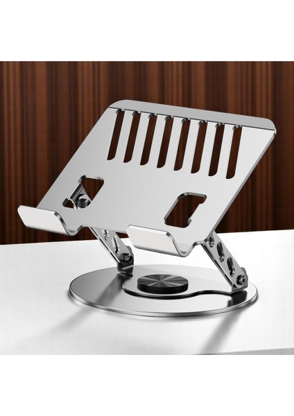 Dönebilen Yüksek Kaliteli Katlanabilir Ayarlanabilir Metal Masa Üstü Tablet Macbook Laptop Standı