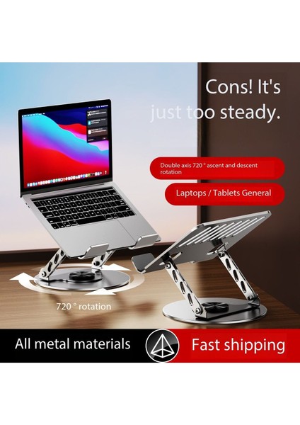 Dönebilen Yüksek Kaliteli Katlanabilir Ayarlanabilir Metal Masa Üstü Tablet Macbook Laptop Standı modelleri