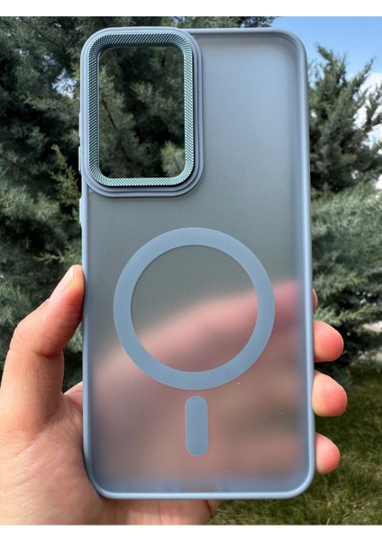 Samsung Galaxy A36 Uyumlu Kılıf Magsafe Renkli Kamera Etrafı Koruyucu Metalik Silikon Sararmaz Kapak