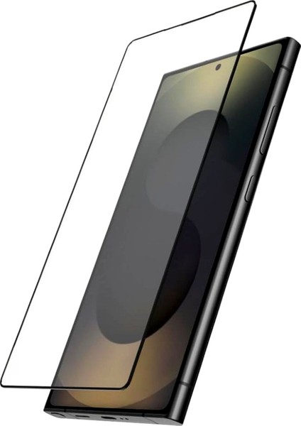 Samsung Galaxy S25 Ultra Uyumlu Ekran Koruyucu Temperli Cam Kenarları Kavisli Parmak Izi Için Uygun
