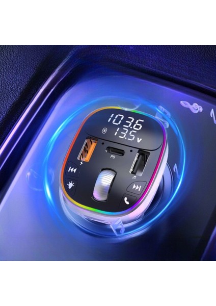 Bluetooth Araç Kiti Araç Için Fm Transmitter USB Type-C Mp3 Flash Için Uygun Pd Çakmaklık Girişli