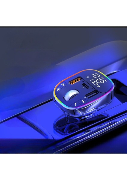 Bluetooth Araç Kiti Araç Için Fm Transmitter USB Type-C Mp3 Flash Için Uygun Pd Çakmaklık Girişli