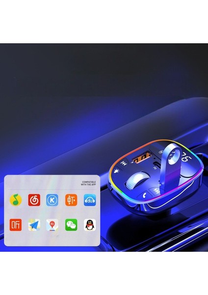 Bluetooth Araç Kiti Araç Için Fm Transmitter USB Type-C Mp3 Flash Için Uygun Pd Çakmaklık Girişli