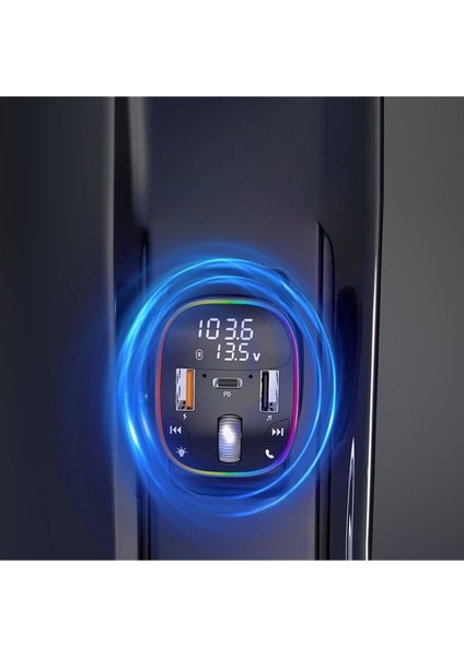 Bluetooth Araç Kiti Araç Için Fm Transmitter USB Type-C Mp3 Flash Için Uygun Pd Çakmaklık Girişli